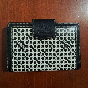 Coach Black and White  Address Book Holder
